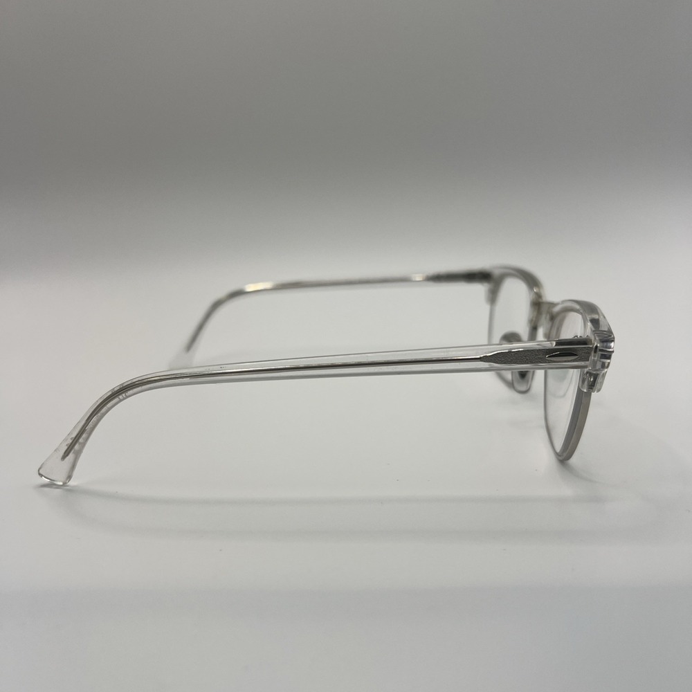 RAY BAN RB 5154 2001 White Transparent Silver Clubmaster Unisex 49 mm Eyeglasses - Picture 7 of 16